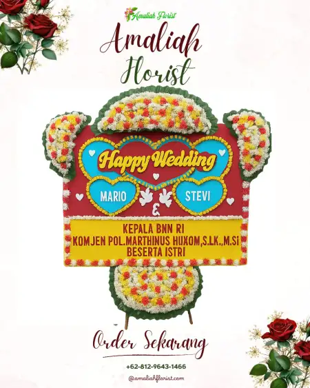 Papan Bunga Pernikahan Otista